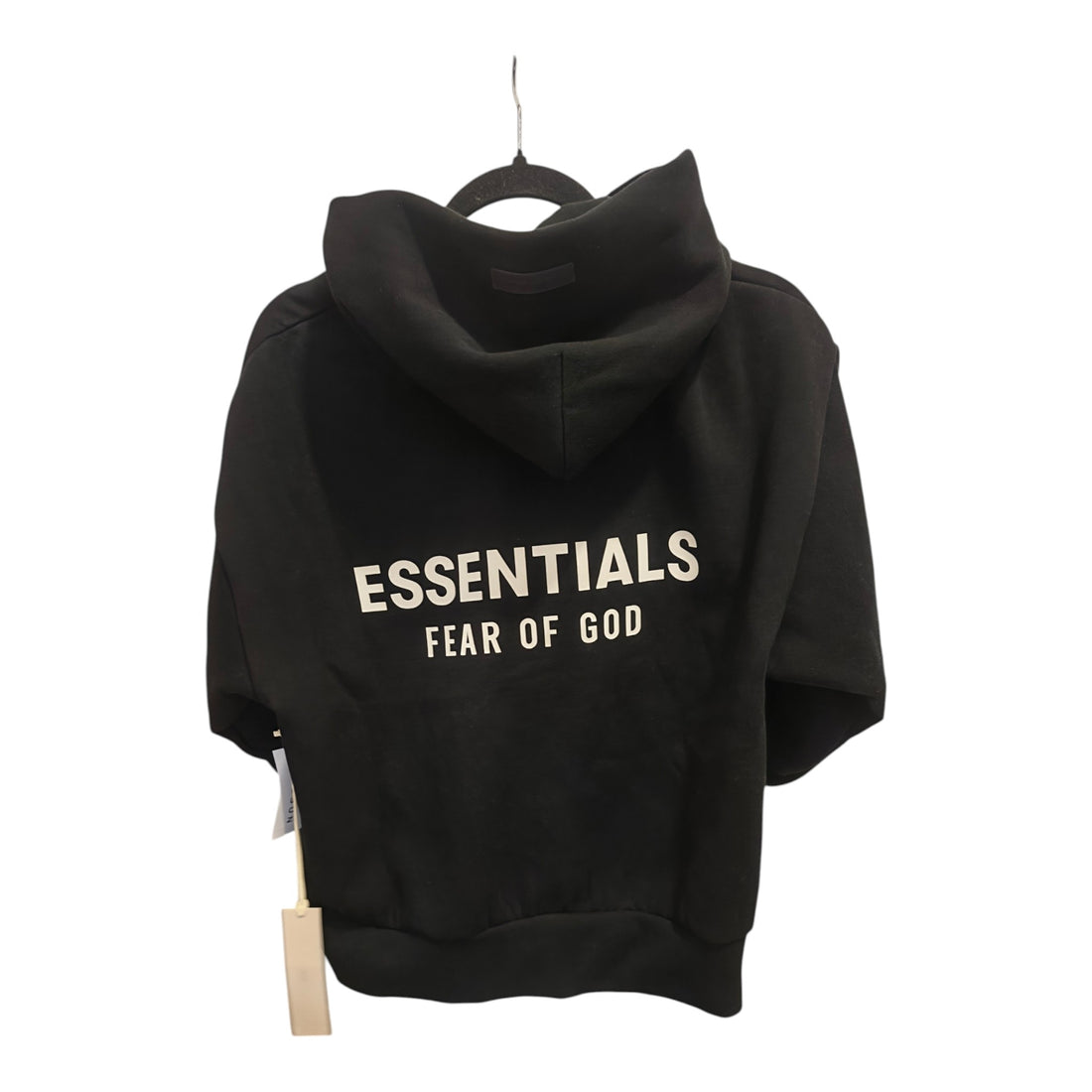 Fear of God Essentials (SS25) Classic Fleece Zip Up Hoodie – Jet Black – Size XS
