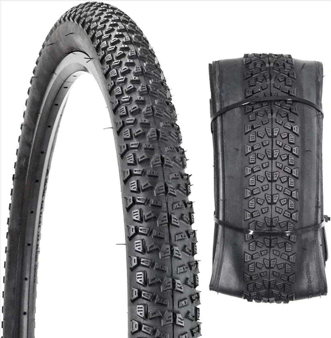 29x2.125 MTB tyre size label and tread close-up
