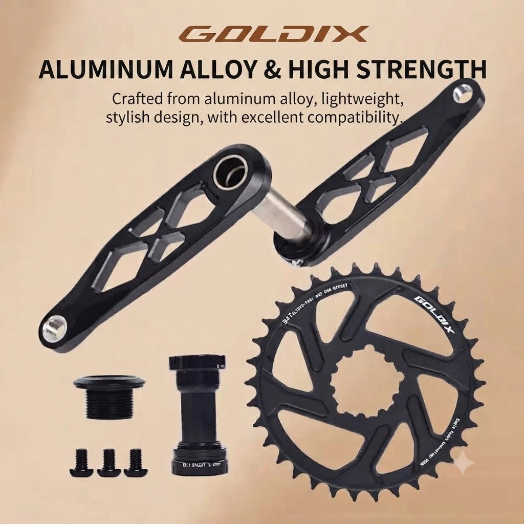 GOLDIX crankset component specifications diagram