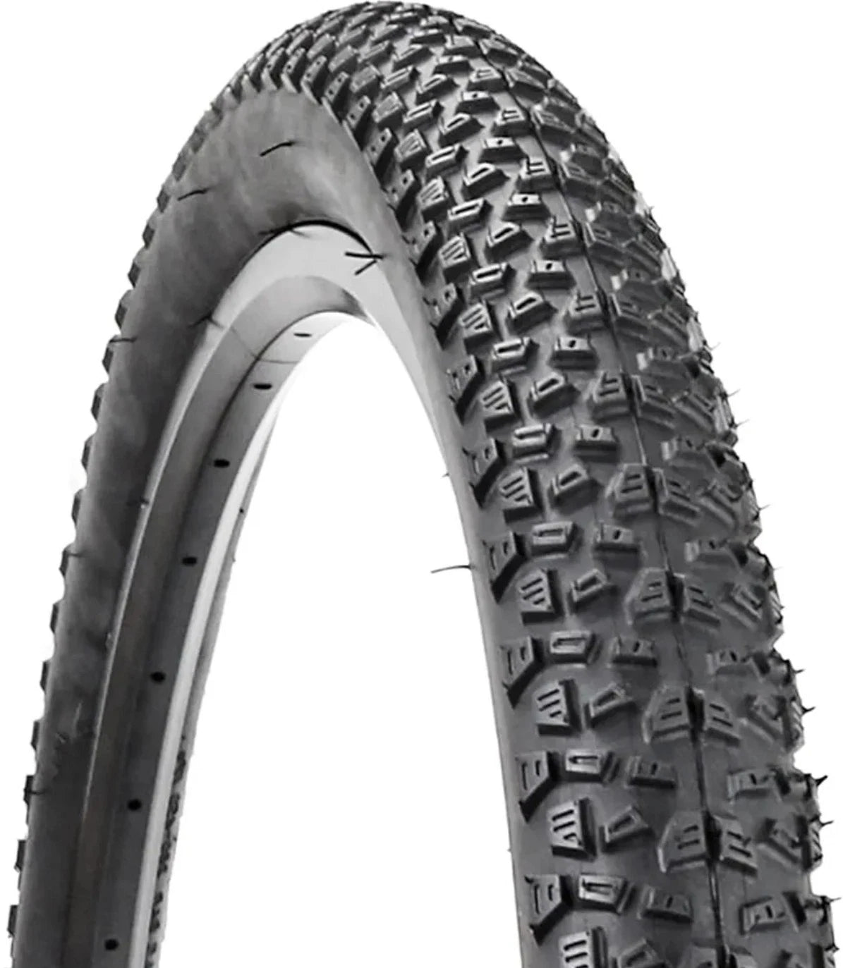 Durable and wear-resistant MTB tyre tread close-up