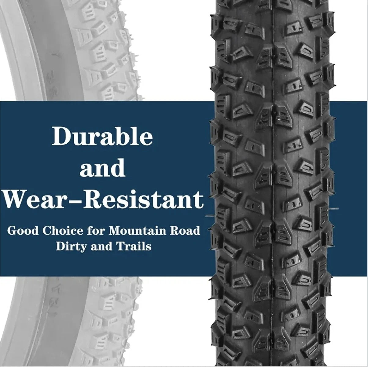 Mountain biker riding trail with 29x2.125 tyre