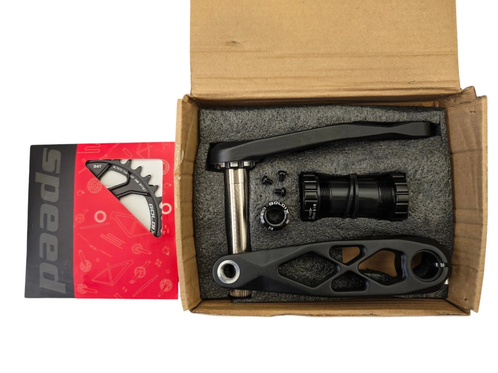 GOLDIX MTB Crankset product advantages infographic
