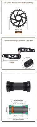 GOLDIX MTB Crankset 170mm 34T in retail box